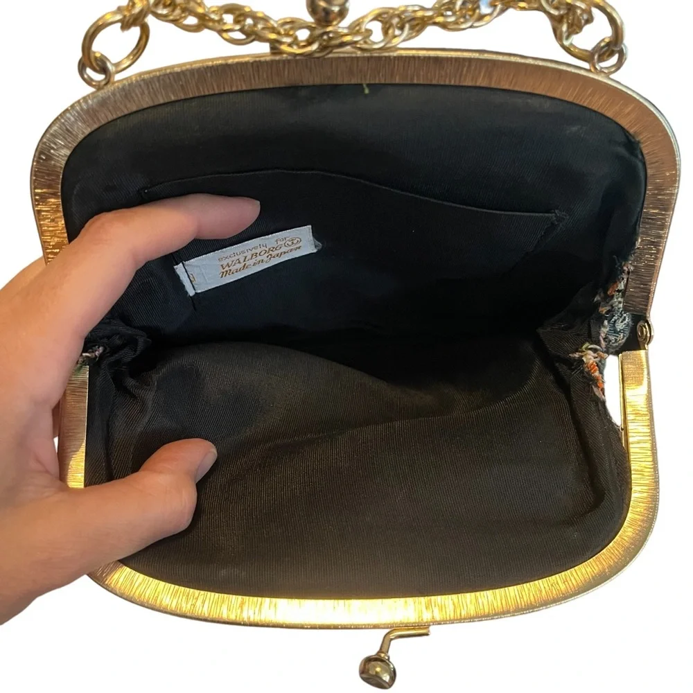 Vintage 60s Walborg mini floral tapestry evening bag - Picture 12 of 14